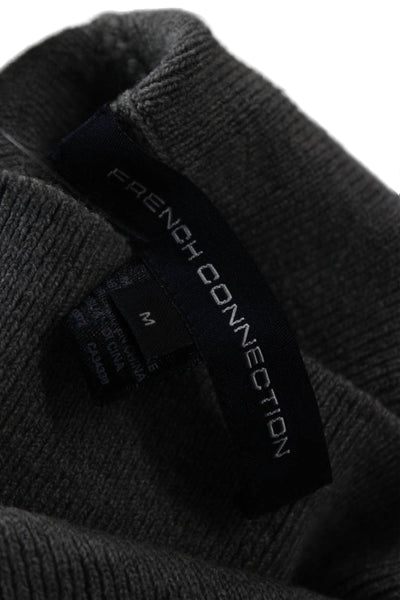 French Connection Unisex Pullover Turtleneck Cashmere Sweater Gray Size M