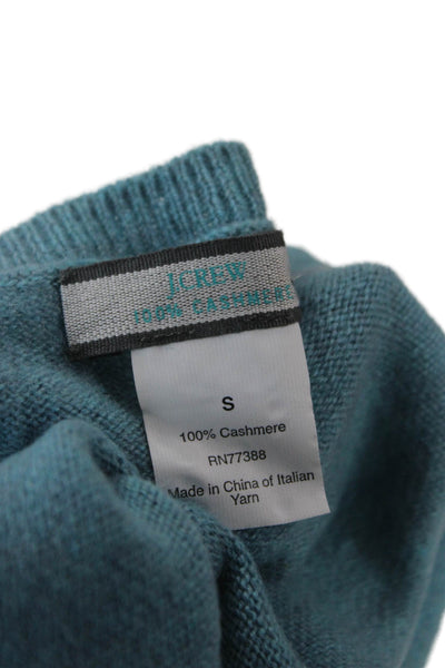 J Crew Unisex Blue 100% Cashmere Crew Neck Sweater Vest Size S