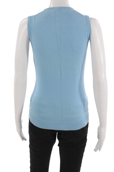 J Crew Women Basic Tank Light Blue Crew Neck Size S