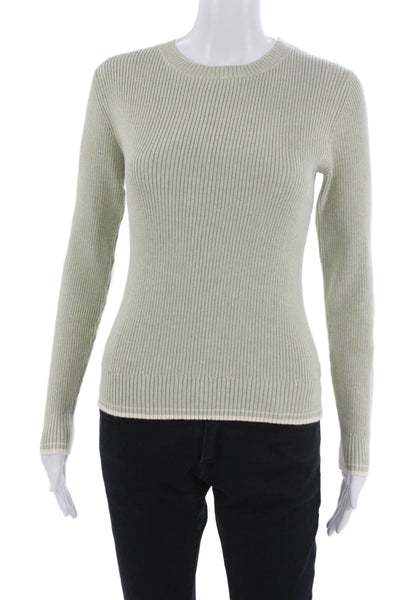 Banana Republic Unisex Pullover Sweater Green Striped Size M