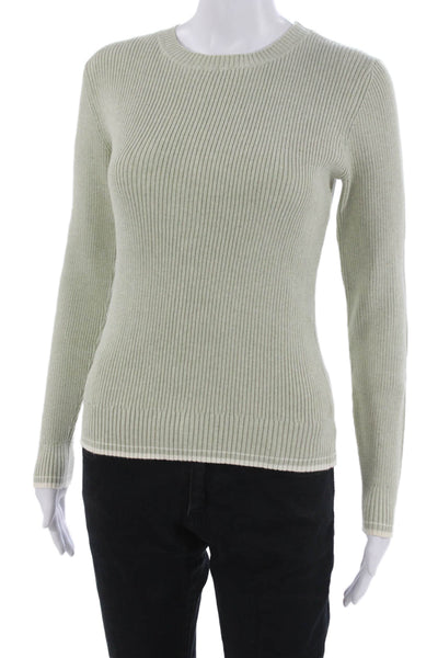 Banana Republic Unisex Pullover Sweater Green Striped Size M