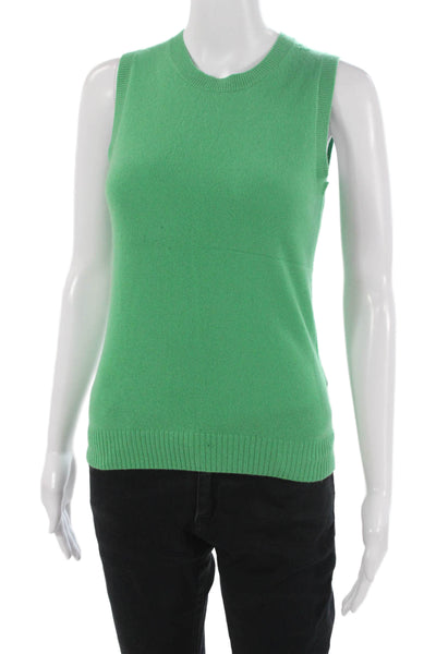 J Crew Unisex Cashmere Crew Neck Vest Green Size XS
