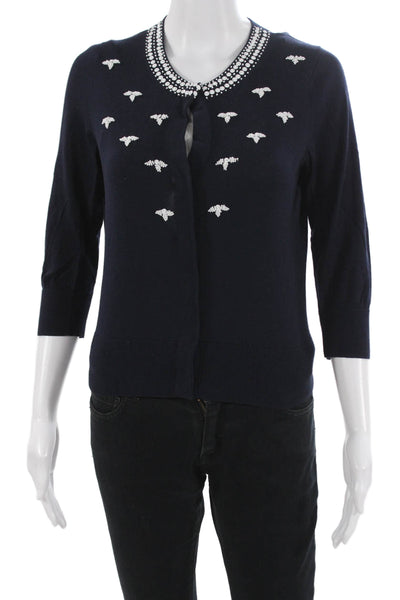 Banana Republic Womens Merino Wool Dark Blue Cardigan Size S