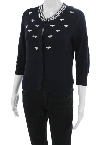 Banana Republic Womens Merino Wool Dark Blue Cardigan Size S