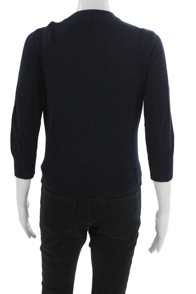 Banana Republic Womens Merino Wool Dark Blue Cardigan Size S