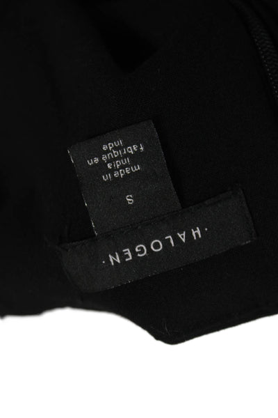 Halogen Womens A-Line Tank Dress Black Square Neck Full Length Size S