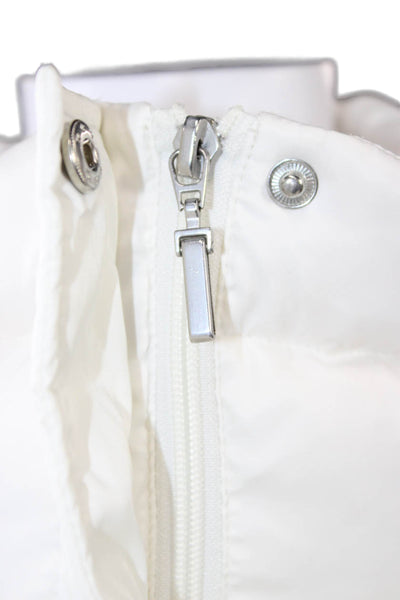 Kenneth Cole Reaction Womens Quilted Puffer Parka White Polyester Size XL