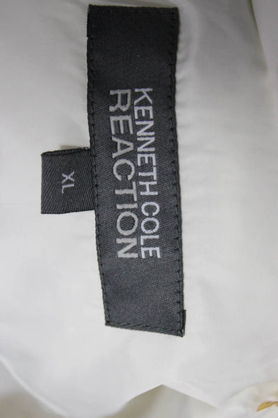 Kenneth Cole Reaction Womens Quilted Puffer Parka White Polyester Size XL