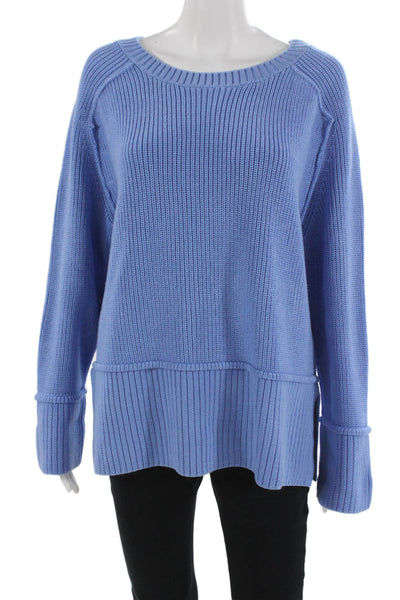 Pilcro Anthropologie Unisex Pullover Sweater Blue Acrylic Long Sleeve Size L