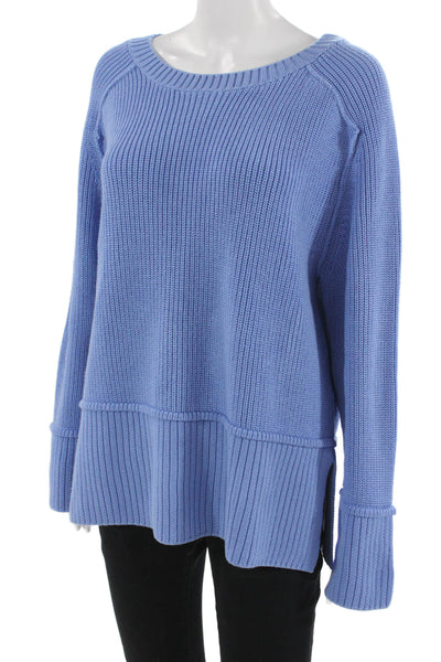 Pilcro Anthropologie Unisex Pullover Sweater Blue Acrylic Long Sleeve Size L