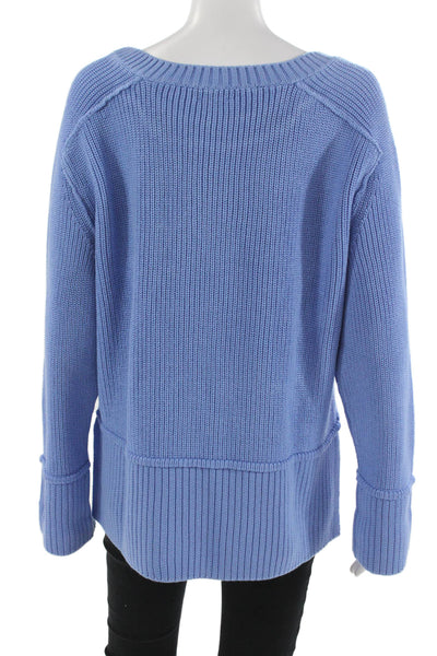 Pilcro Anthropologie Unisex Pullover Sweater Blue Acrylic Long Sleeve Size L