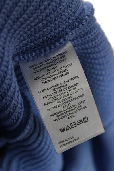 Pilcro Anthropologie Unisex Pullover Sweater Blue Acrylic Long Sleeve Size L