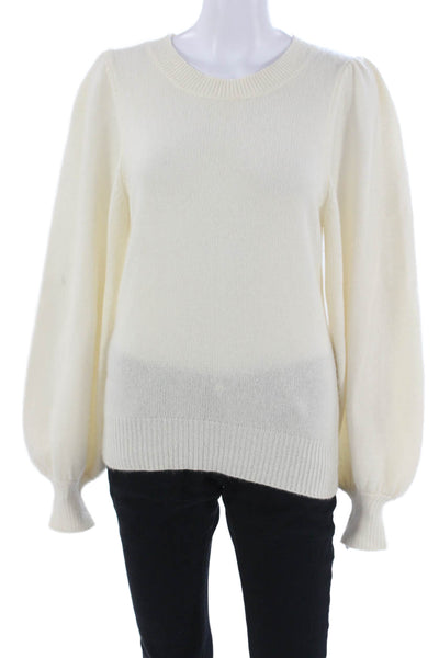 Aqua Cashmere Unisex Beige 100% Cashmere Crew Neck Pullover Sweater Size S