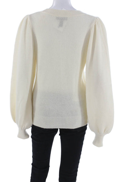 Aqua Cashmere Unisex Beige 100% Cashmere Crew Neck Pullover Sweater Size S