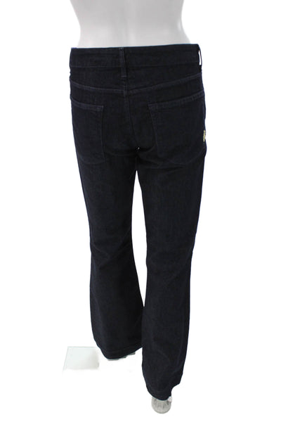 Rich & Skinny Womens Dark Blue Bootcut Jeans Low Rise Button Size 30