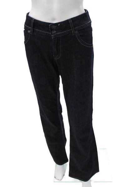 Hudson Women Bootcut Dark Blue Low Rise Jeans Cotton Elastane Button Size 29