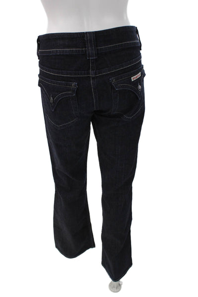 Hudson Women Bootcut Dark Blue Low Rise Jeans Cotton Elastane Button Size 29