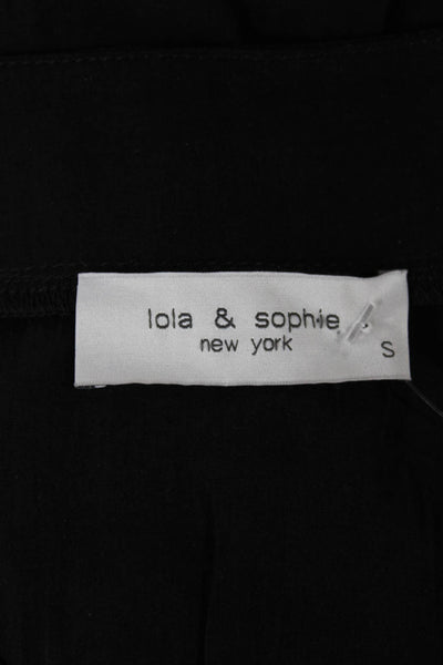 Lola & Sophie Women V-Neck Sleeveless Basic Blouse Black Size S