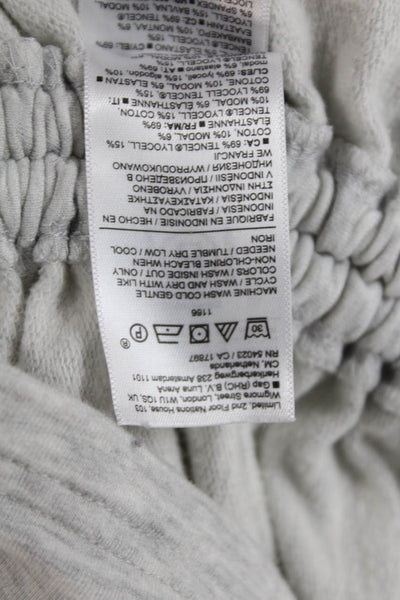 Athleta Womens Gray Tunic T Shirt Long Sleeve Crew Neck Drawstring Size XS