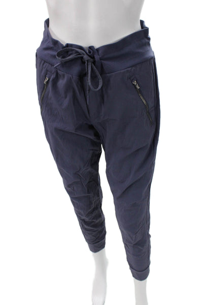 Athleta Womens Dark Blue Jogger Pants Drawstring Nylon Spandex 25in Size 4