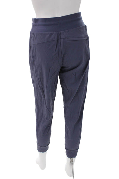Athleta Womens Dark Blue Jogger Pants Drawstring Nylon Spandex 25in Size 4