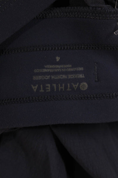 Athleta Womens Dark Blue Jogger Pants Drawstring Nylon Spandex 25in Size 4