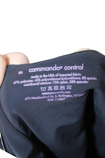 Commando Womens Biker Jegging Pants Black Polyester Blend Striped Size M
