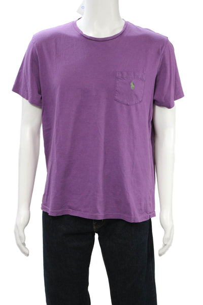 Polo Ralph Lauren Mens Purple Cotton Crew Neck Short Sleeve T-Shirt Size L