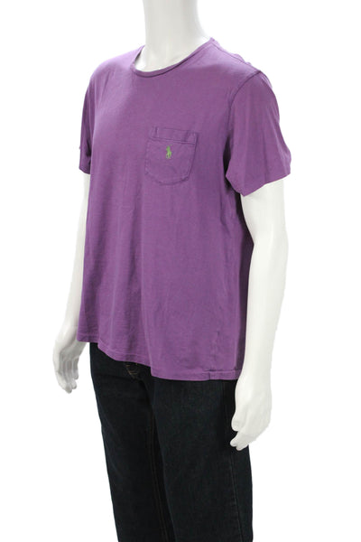 Polo Ralph Lauren Mens Purple Cotton Crew Neck Short Sleeve T-Shirt Size L
