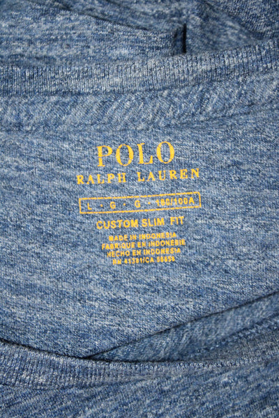Polo Ralph Lauren Mens Crew Neck Cotton Blue Short Sleeve T-Shirt Size L