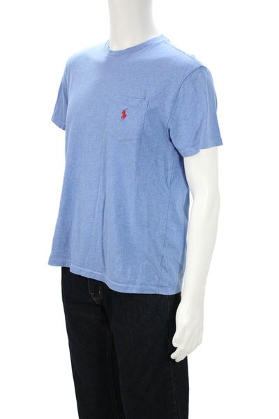 Polo Ralph Lauren Mens Blue Cotton Blend Crew Neck T-Shirt Size M