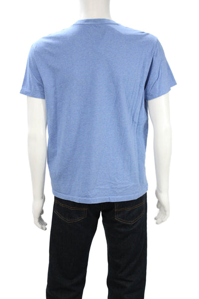 Polo Ralph Lauren Mens Blue Cotton Blend Crew Neck T-Shirt Size M