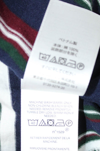 Polo Ralph Lauren Mens Dark Blue Striped Cotton Crew Neck T-Shirt Size M