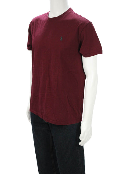 Polo Ralph Lauren Men's Red Cotton Blend Crew Neck Short Sleeve T-Shirt Size M