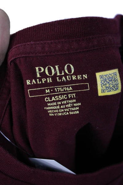Polo Ralph Lauren Men's Red Cotton Blend Crew Neck Short Sleeve T-Shirt Size M