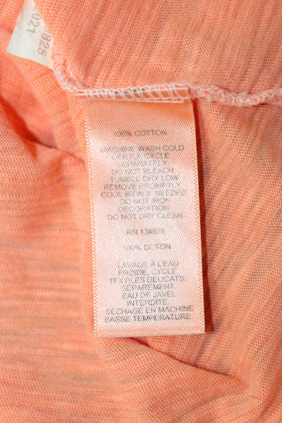 Vineyard Vines Mens Orange Solid Cotton Short Sleeve T-Shirt Beach Size M