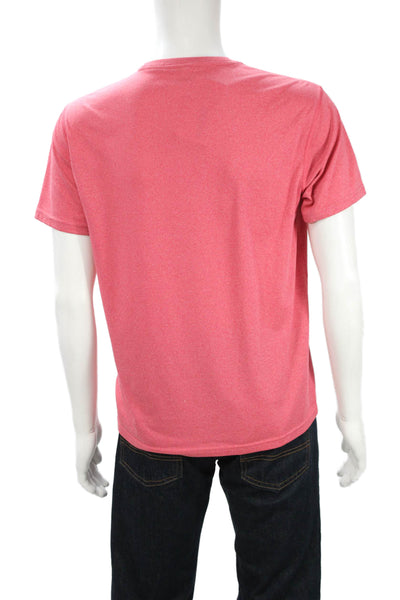 Polo Ralph Lauren Mens Pink Cotton Crew Neck Solid Short Sleeve T-Shirt Size M