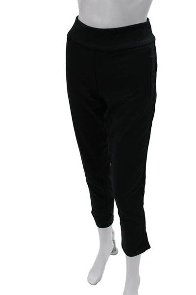 Tail Womens Cropped Black Zip Pants Polyester Spandex Inseam 28 Size 6
