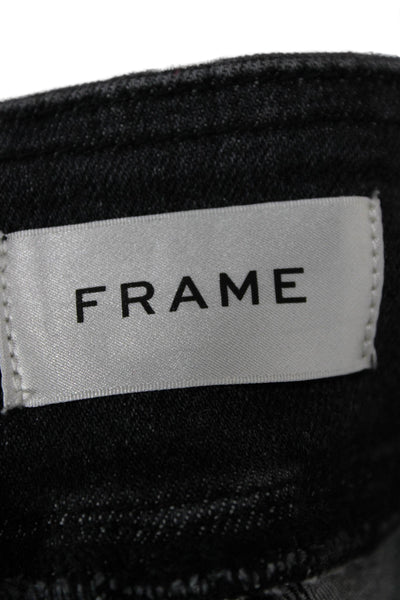 Frame Womens Cropped Jegging Pants Dark Gray High Rise Size 1