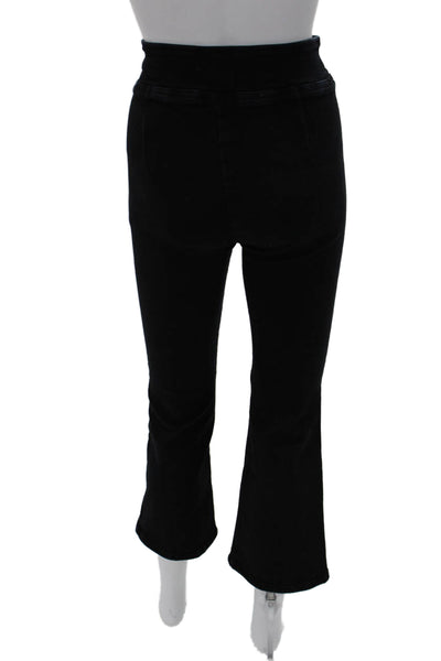Frame Women Cropped Black High Rise Jeans Inseam 27 Size 1