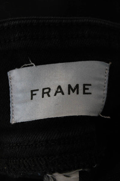 Frame Women Cropped Black High Rise Jeans Inseam 27 Size 1