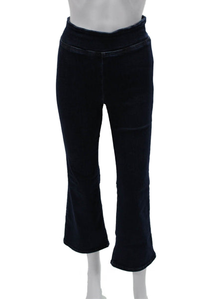 Frame Women Cropped Dark Blue 100% Cotton High Rise Pants Plus Size 1