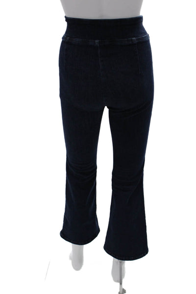 Frame Women Cropped Dark Blue 100% Cotton High Rise Pants Plus Size 1