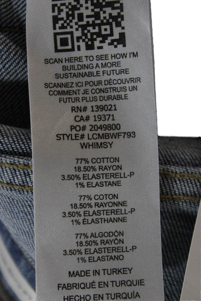 Frame Womens Cropped Flared Blue Mid Rise Jeans Size 27