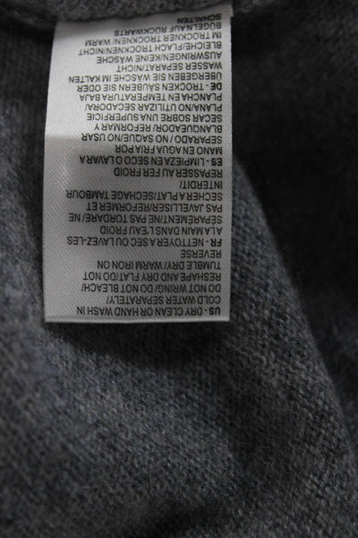 Minnie Rose Unisex Gray 100% Cashmere V-Neck Pullover Long Sleeve Size XS