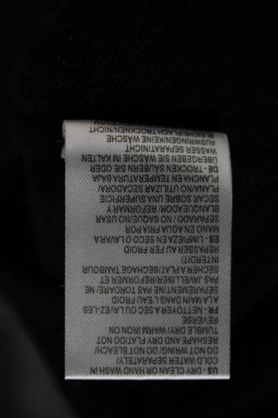 Minnie Rose Unisex Pullover Cashmere V-Neck Long Sleeve Black Sweater Size XS