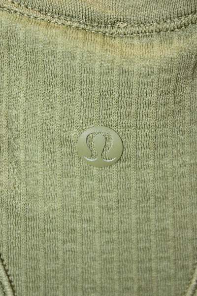 Lululemon Womens Cropped Tank Green Nylon Round Neck Army Size S