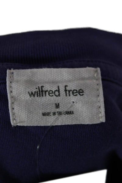 Wilfred Free Women Purple Basic Cotton Crew Neck Long Sleeve T-Shirt Size M