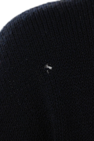 St. John Unisex Dark Blue Wool Crew Neck Pullover Sweater Long Sleeve Size PP