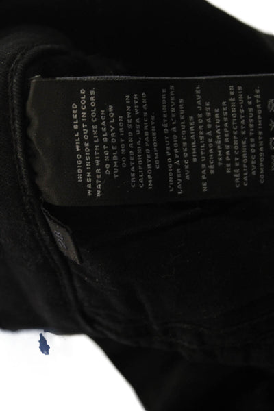 J Brand Women Ankle Cropped Jeans Black Mid Rise Size 28